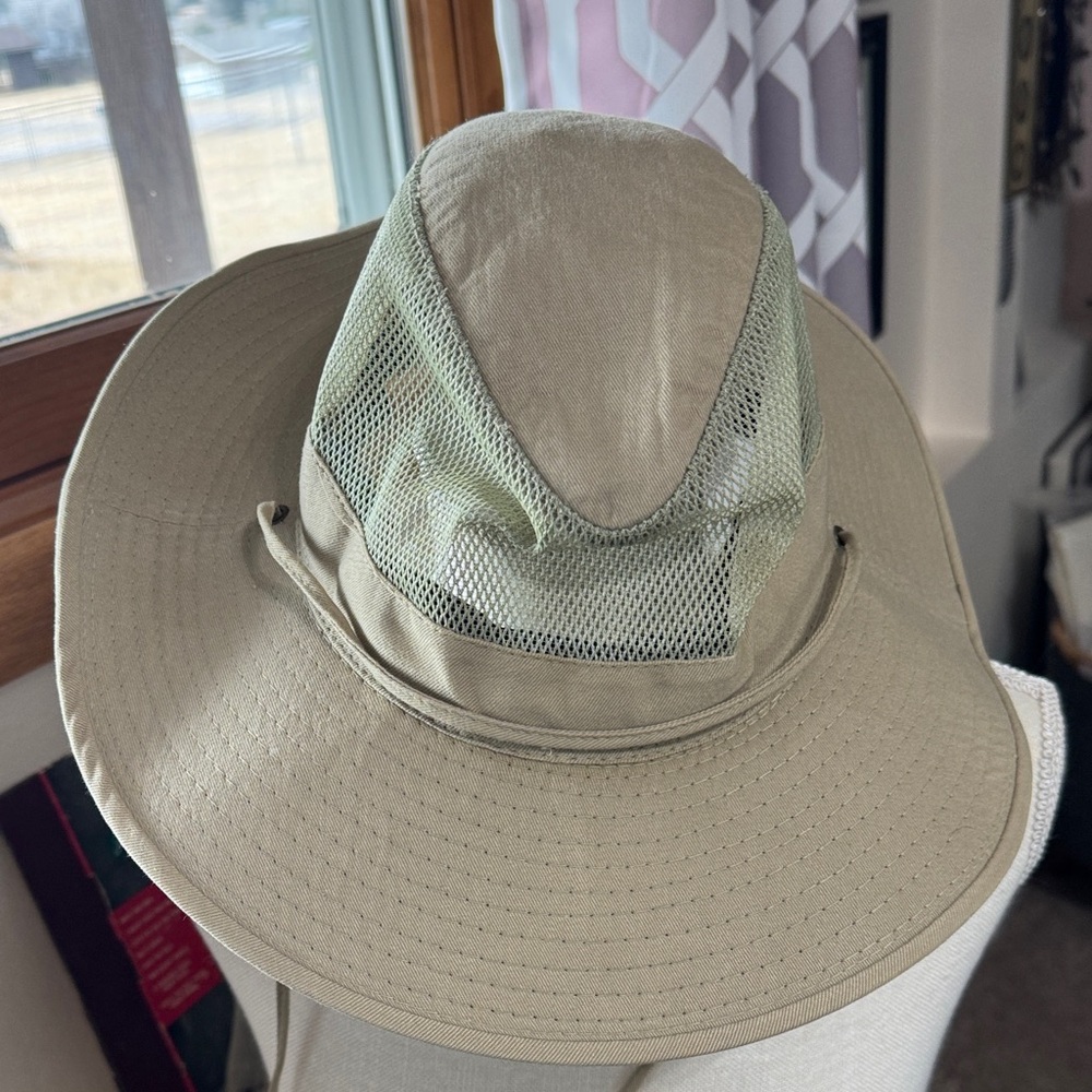 DPC solarweave Beige/olive Wide Brim Hat with Mesh
